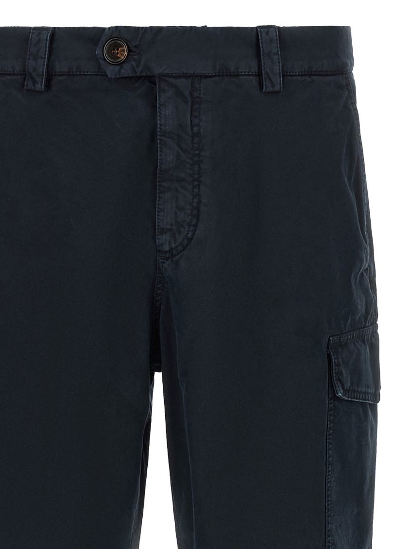 Blue Straight Cargo Pants