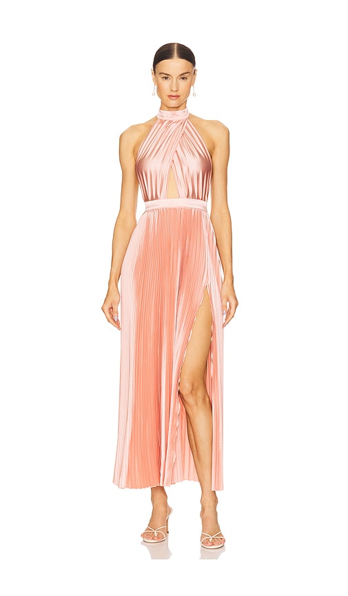 L'IDEE Renaissance Split Gown in Pink. -  8/S also in 10/M, 12/L, 14/XL