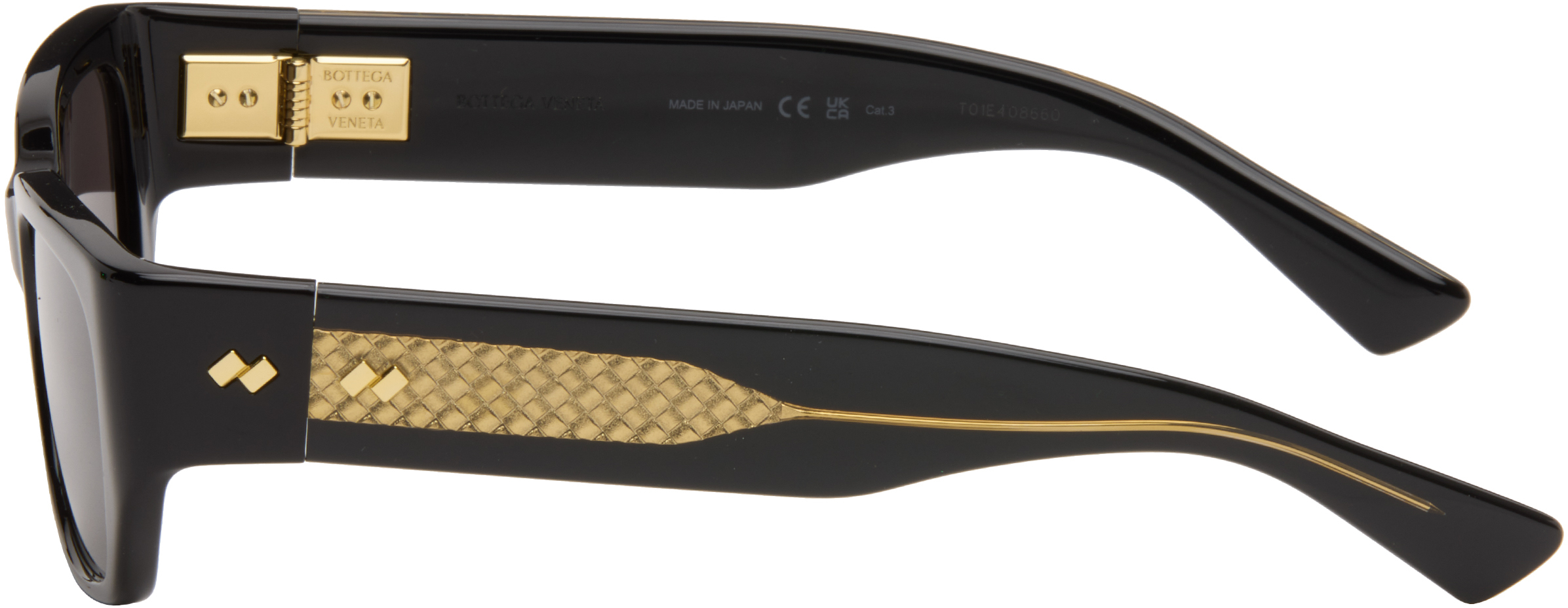 Black Intrecciato Square Sunglasses
