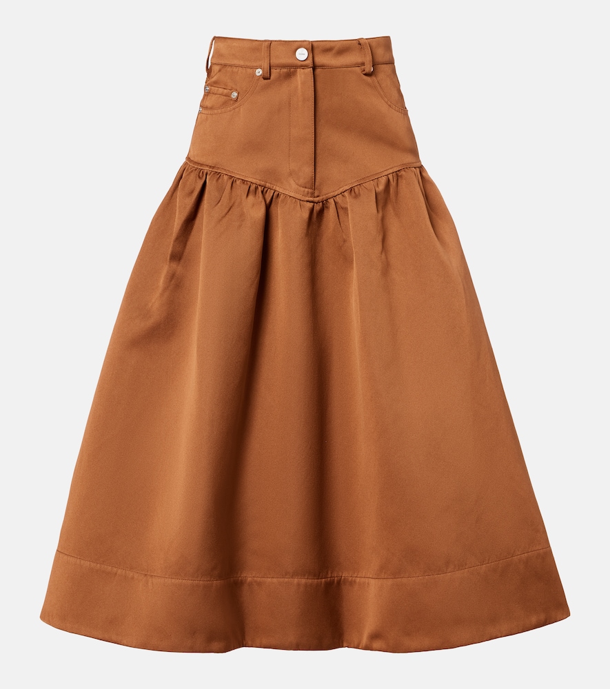 Peplum midi skirt