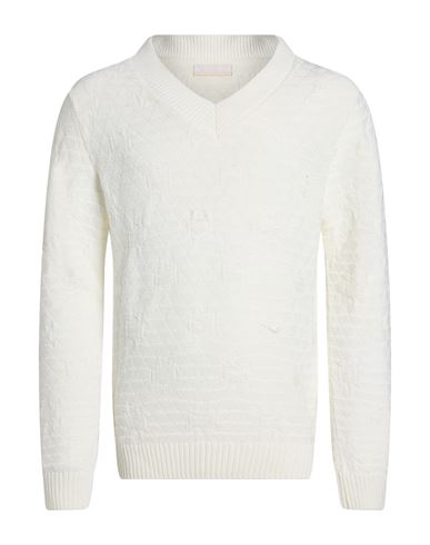 Man Sweater Cream Size S Modal, Wool