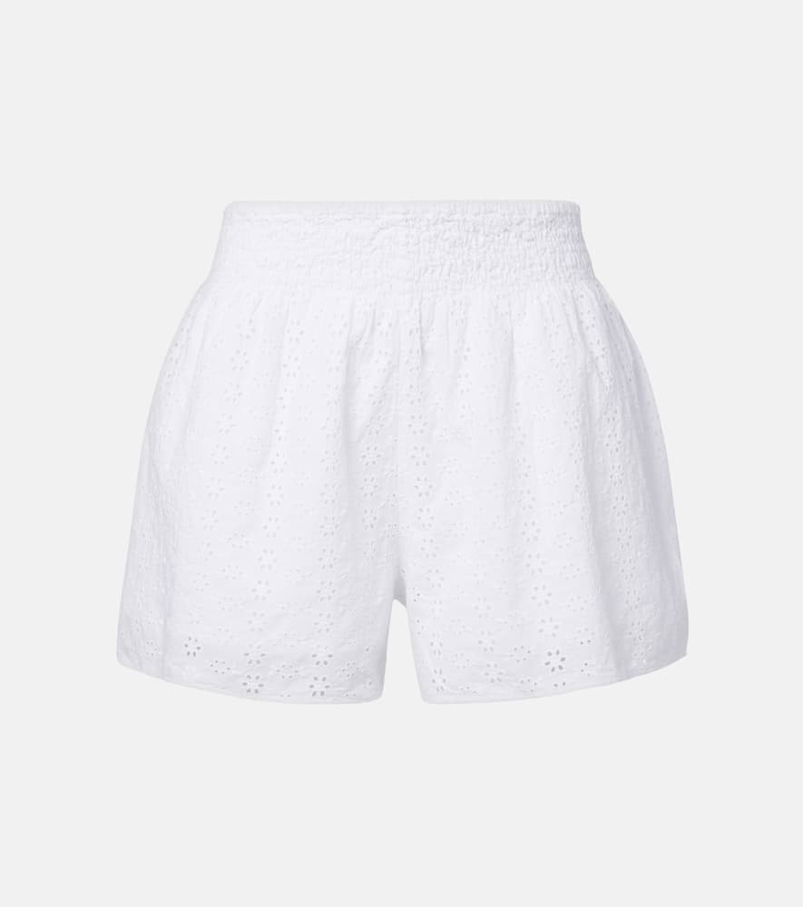 Iris eyelet cotton shorts