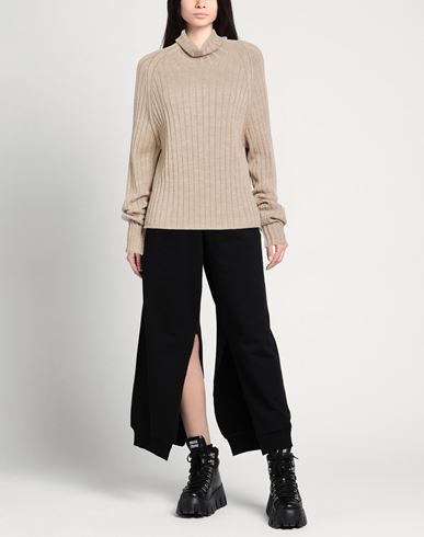 Woman Turtleneck Taupe Size 10 Merino Wool