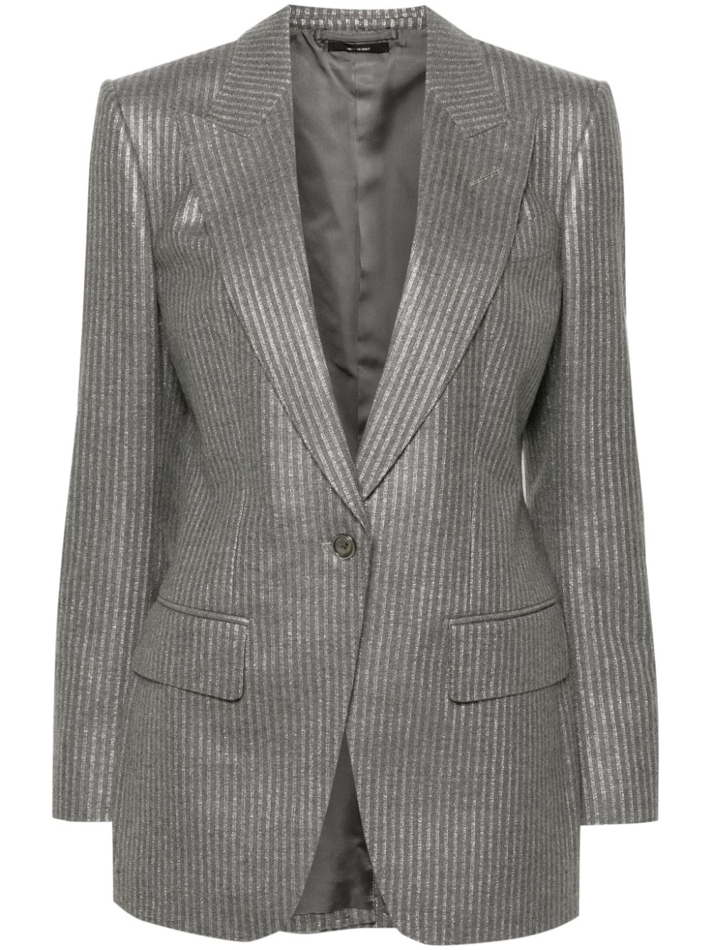 Striped blazer - Grey