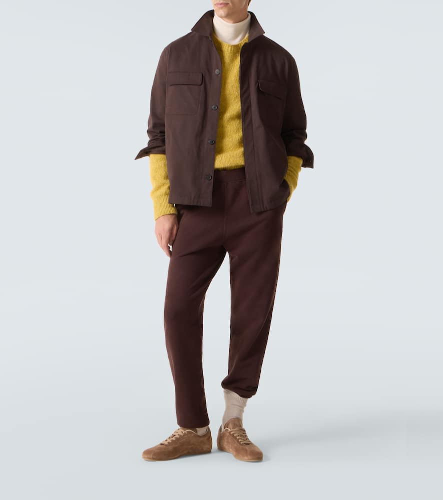 Cotton and cashmere overshirt