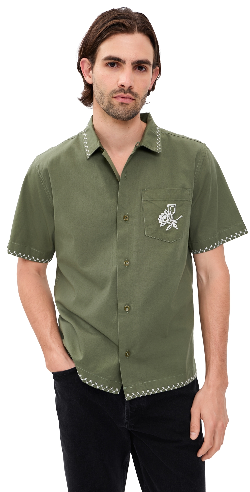 Border Shirt Olive