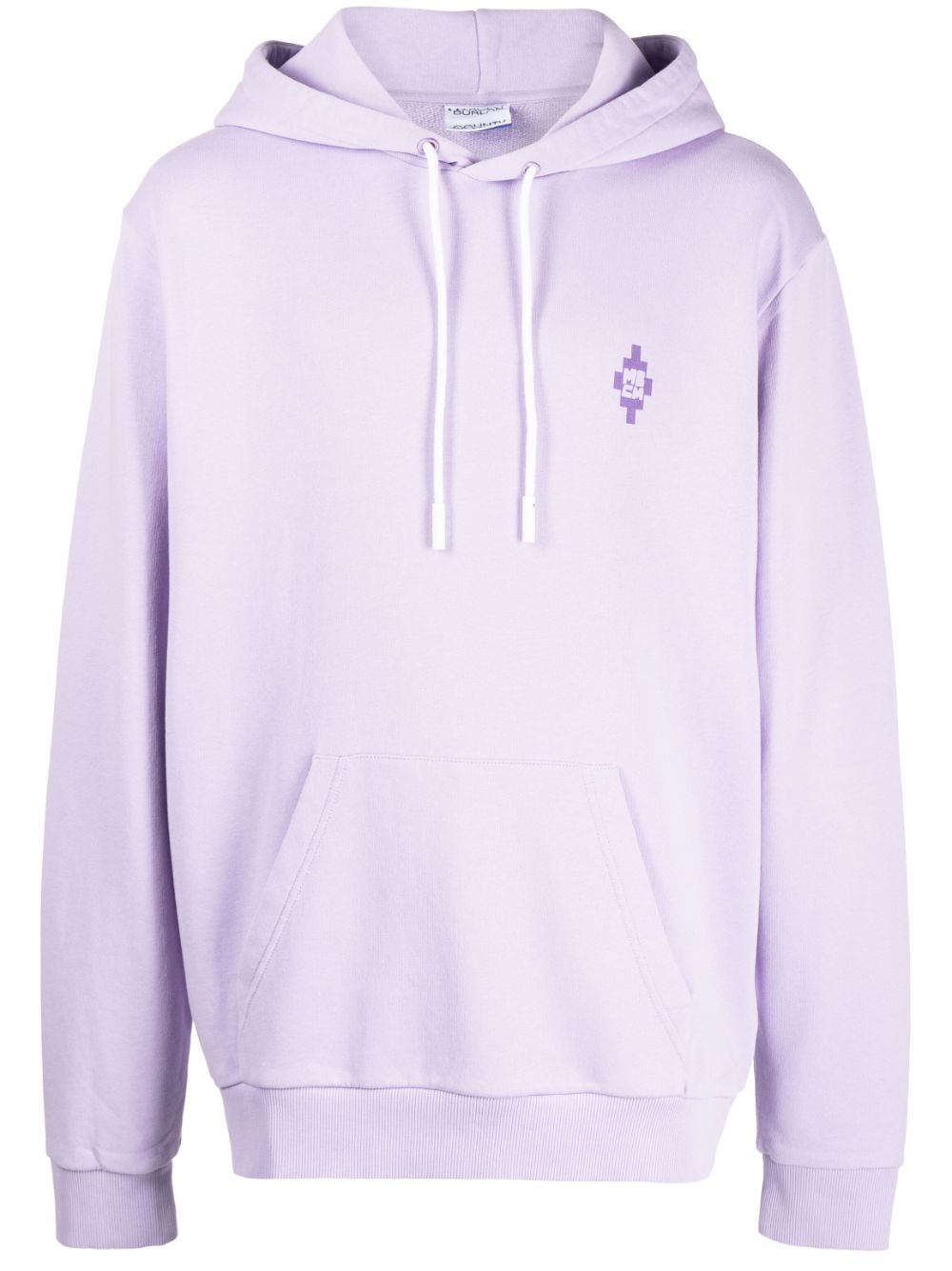 Graphic-print cotton hoodie - Purple