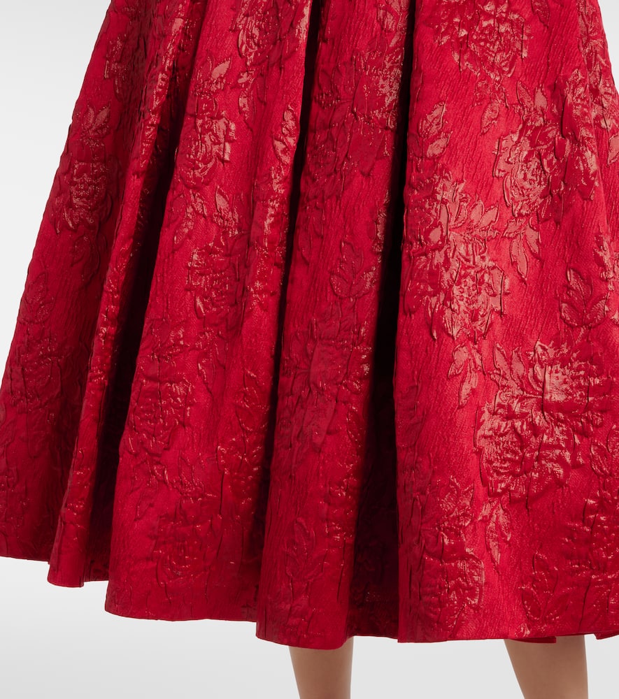 Asher floral jacquard midi dress