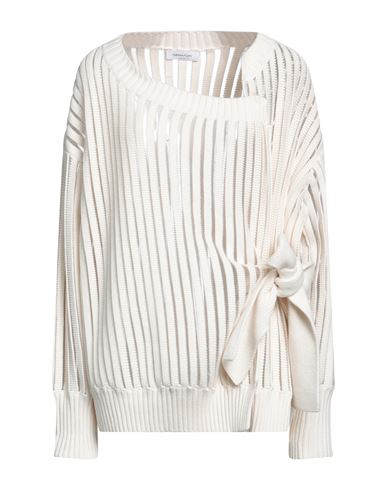 Woman Cardigan Ivory Size 4 Cotton, Nylon