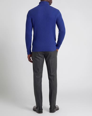 Man Turtleneck Blue Size L Merino Wool, Acrylic