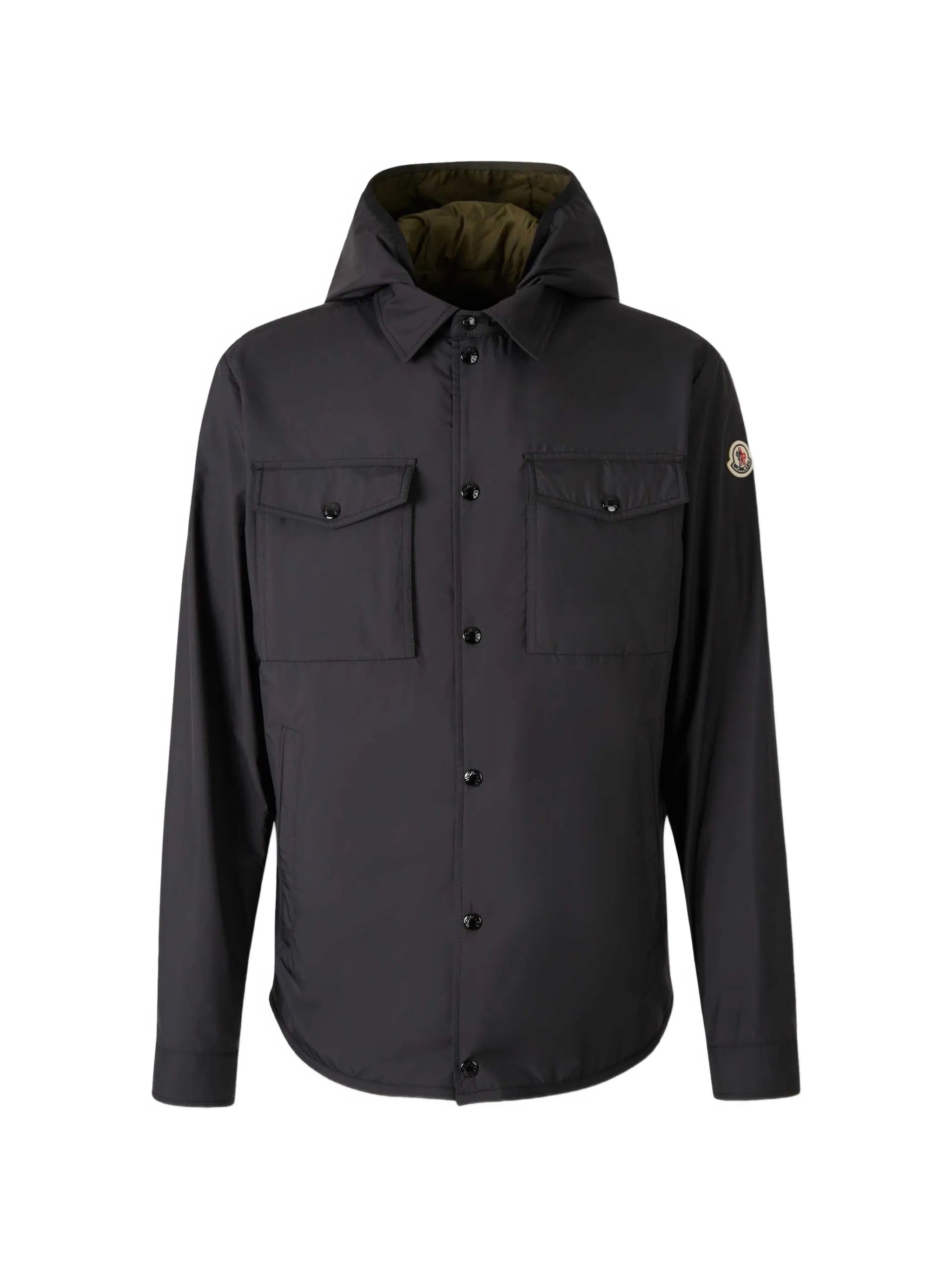 Detachable Down-Filled Inner Vest with Logo Patch and Snap-Front Pockets