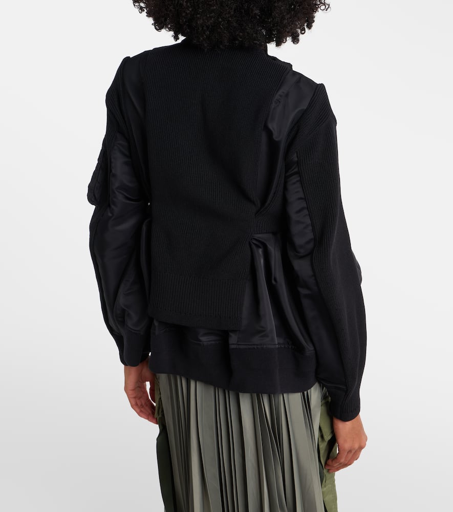 Paneled blouson jacket