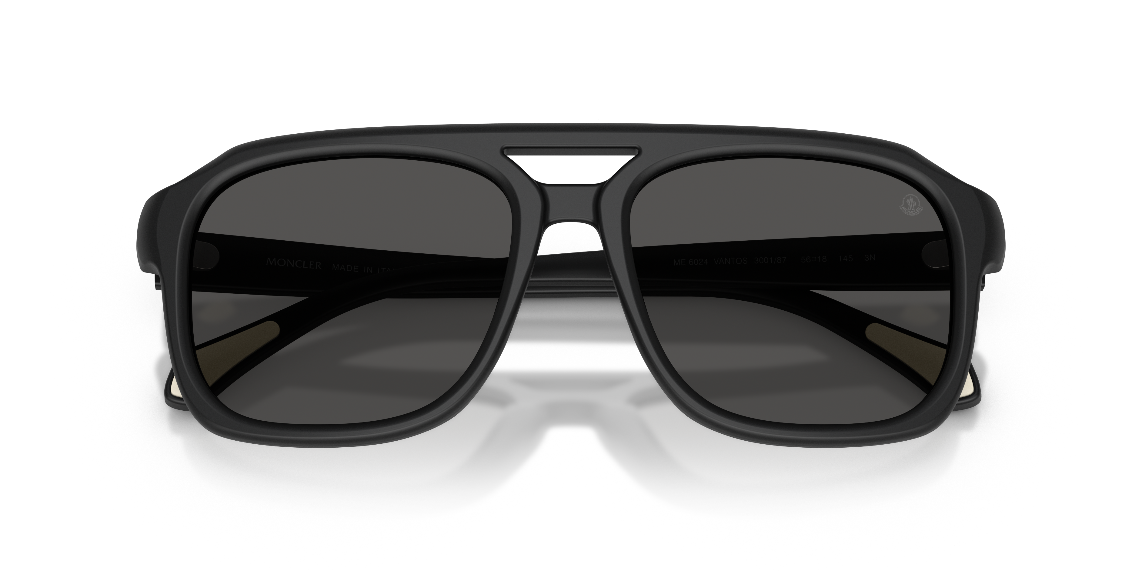 Moncler Unisex Moncler ME6024 VANTOS 300187 Sunglasses Acetate Black Grey Pillow Norma