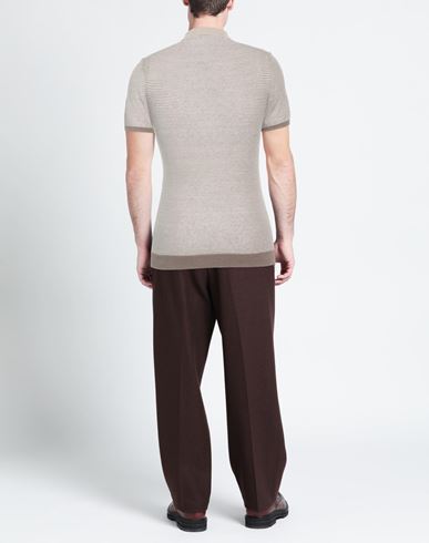 Man Sweater Light brown Size 3XL Linen, Polyamide