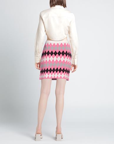 Woman Mini skirt Pink Size L Viscose, Polyamide, Elastane