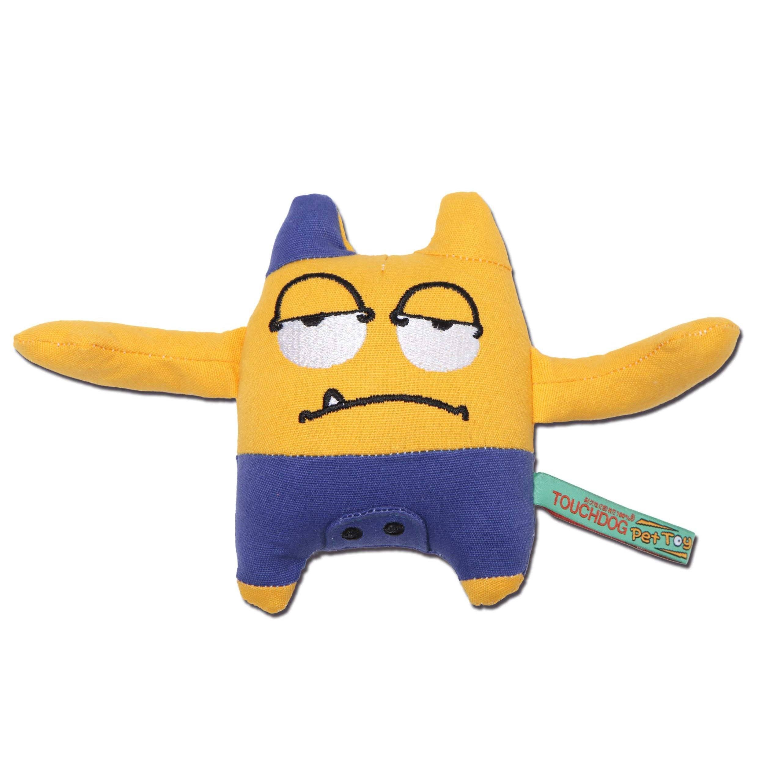 Cartoon Monster Plush Dog Toy - Yellow