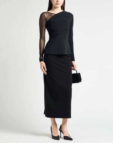 Woman Top Black Size 10 Polyamide, Elastane
