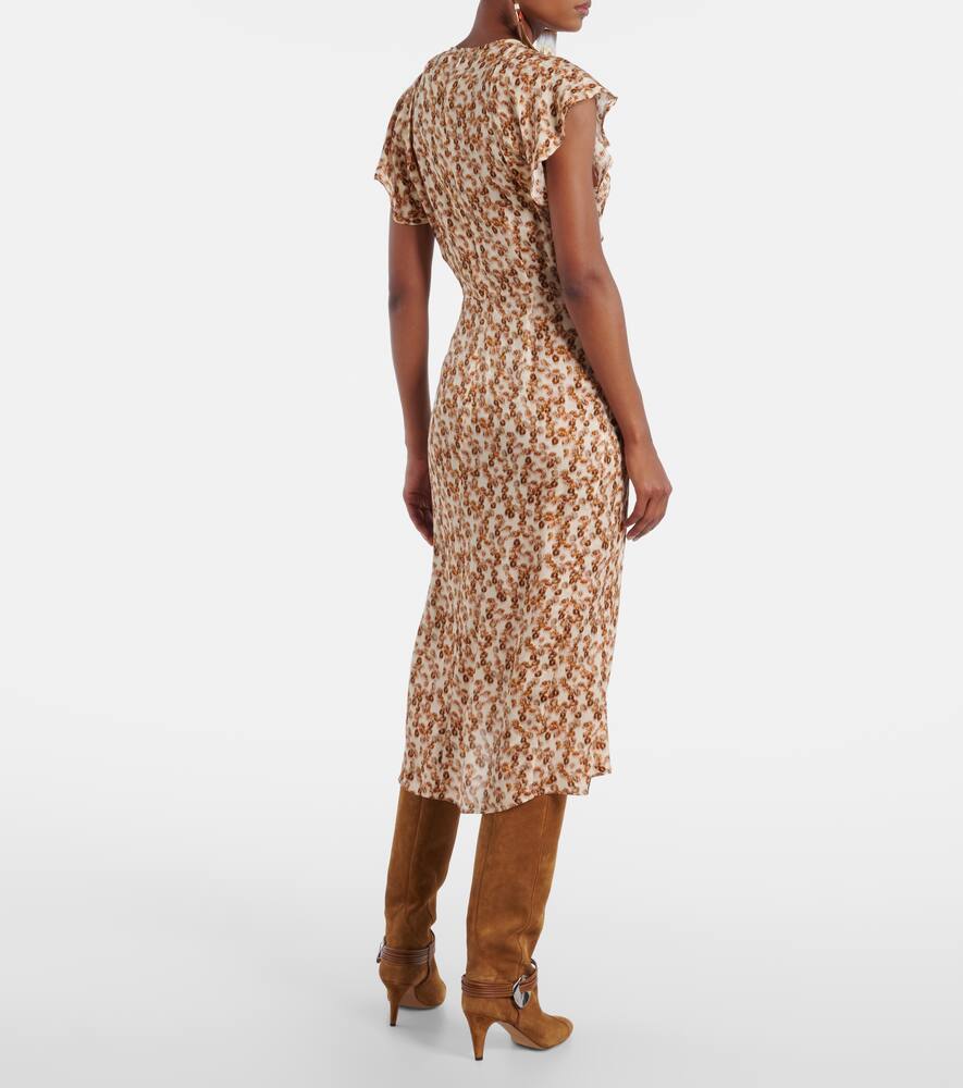 Lyndsay gathered jacquard midi dress