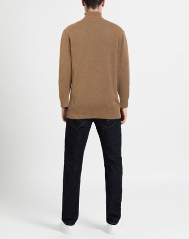 Man Turtleneck Camel Size 44 Cashmere, Silk, Polyester