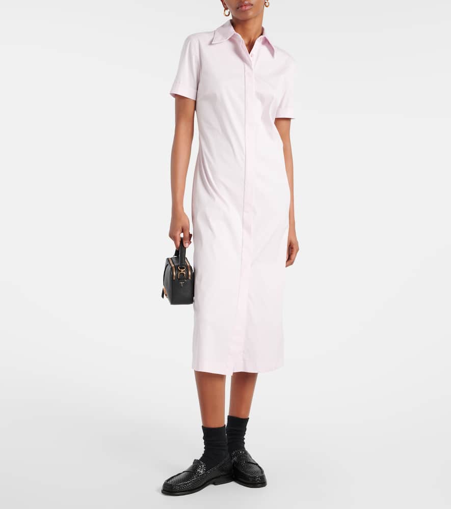 Cotton-blend shirt dress