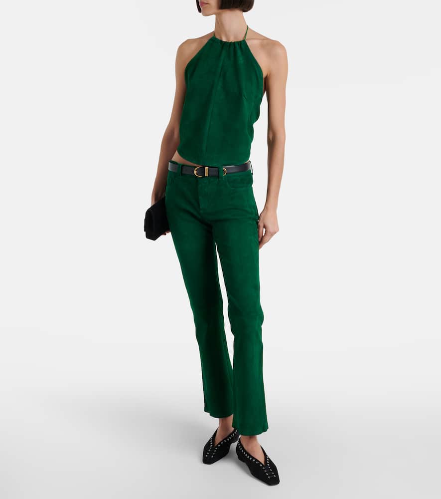 Rosie halterneck suede top