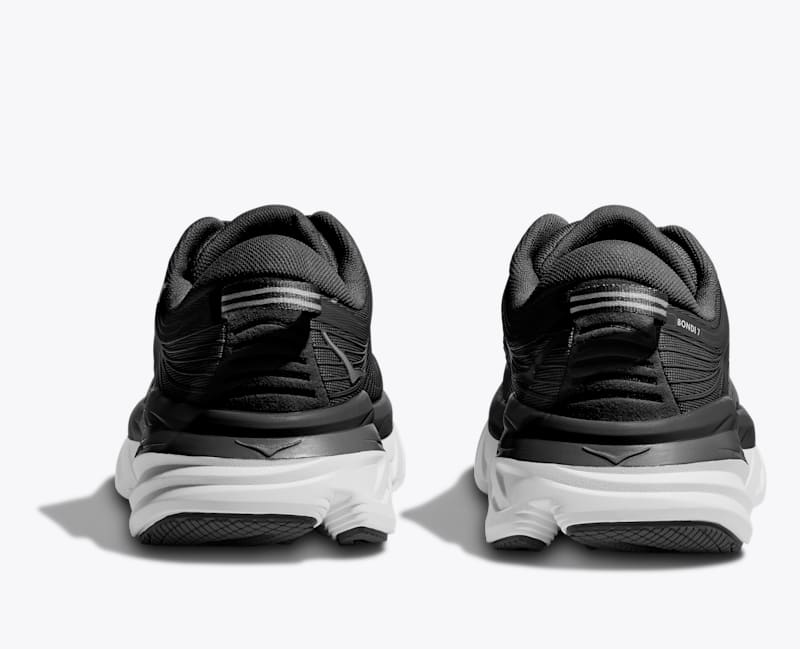 HOKA Women's Bondi 7 Shoes in Black/White