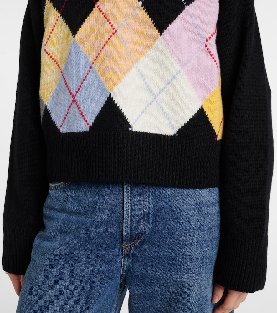Harlequin argyle wool-blend sweater