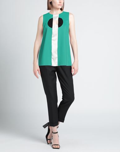 Woman Top Green Size 6 Viscose, Polyamide, Elastane