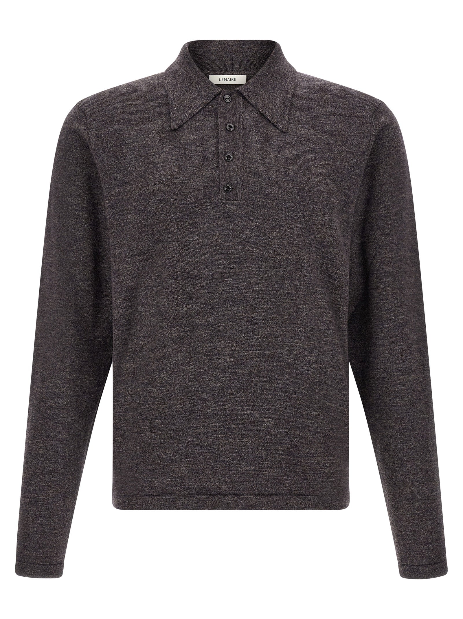 Merino Wool Polo Shirt — Brown
