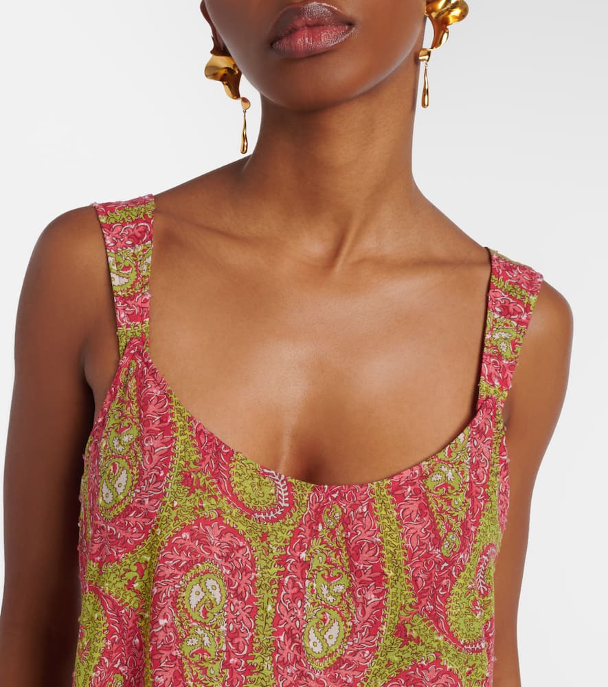 Printed cotton maxi dress