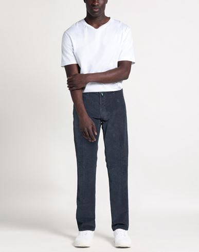 Man Pants Slate blue Size 36 Cotton, Elastane