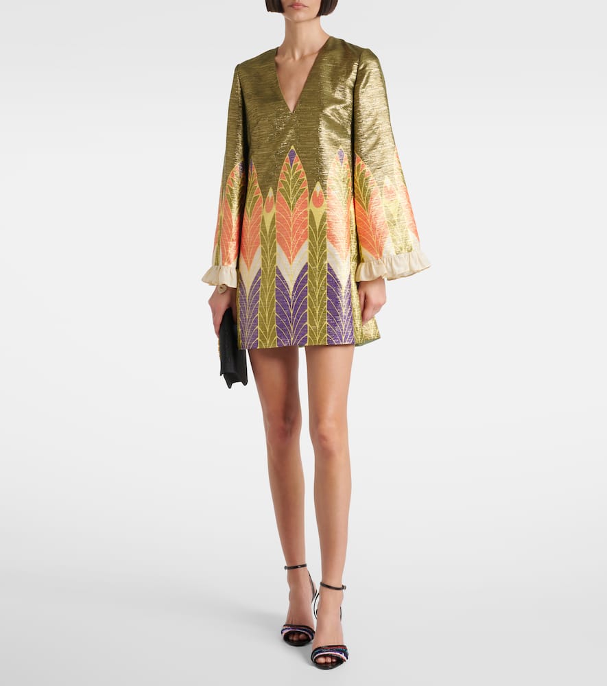 Escape printed silk-blend minidress