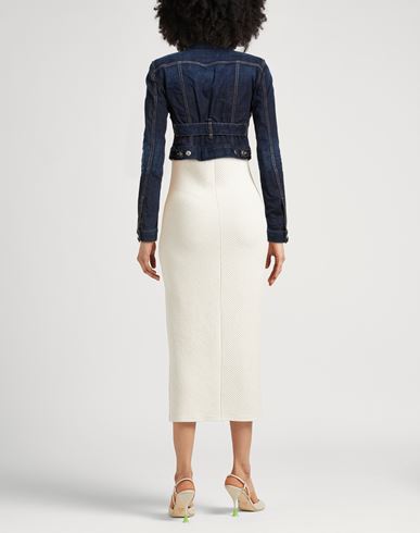 Woman Denim outerwear Blue Size 2 Cotton, Elastane