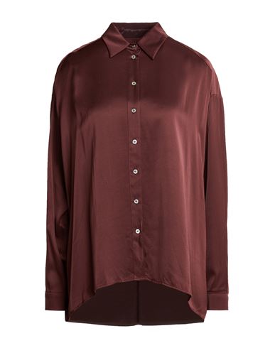 Woman Shirt Chocolate brown Size 10 Viscose