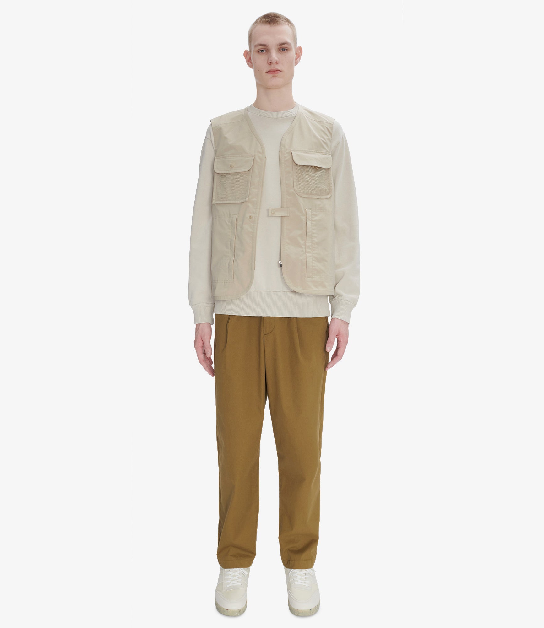 Alban sleeveless jacket Beige