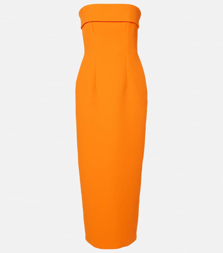 Keeley strapless crêpe midi dress