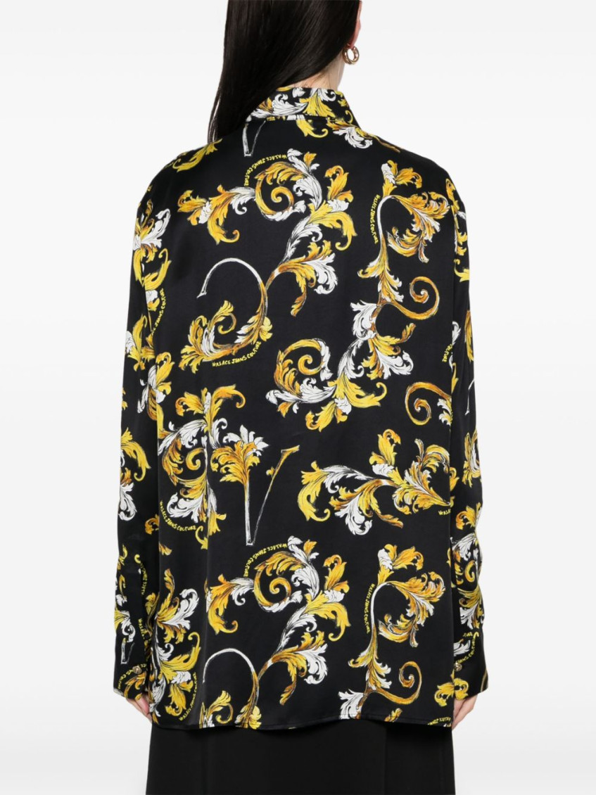 Black Barocco-print shirt