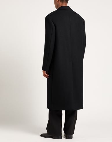 Man Coat Black Size 36 Wool, Viscose, Cotton