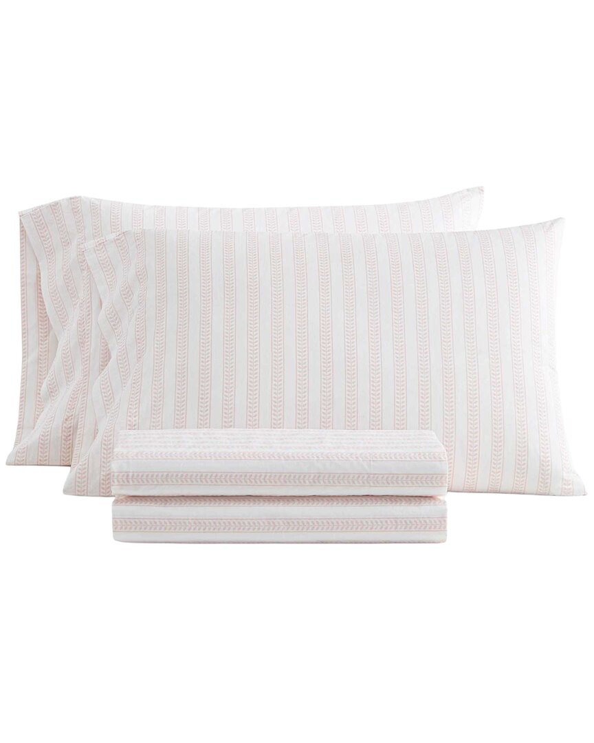 Leaf Stripe Cotton Sheet Set