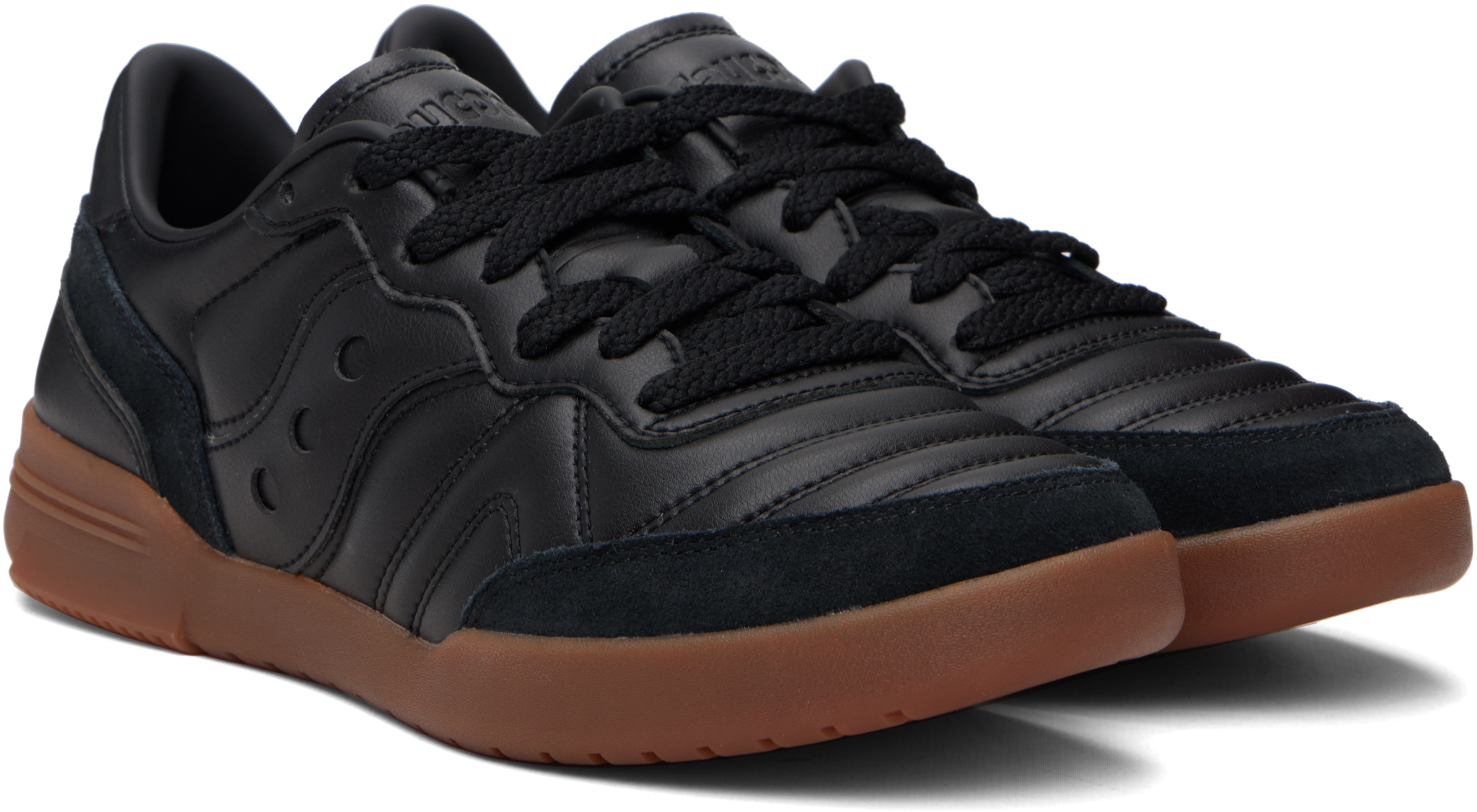 Black 586i Leather Sneakers