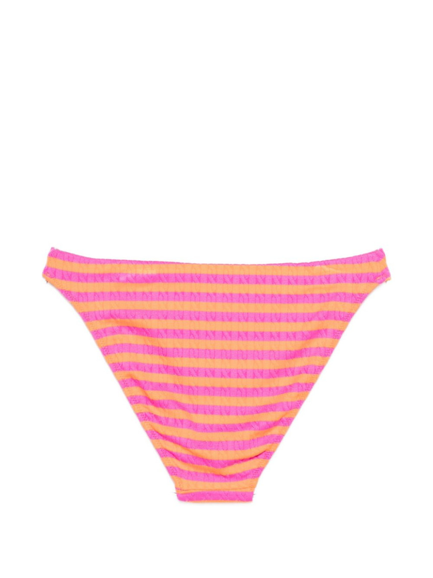 Pink Striped Logo Bikini
