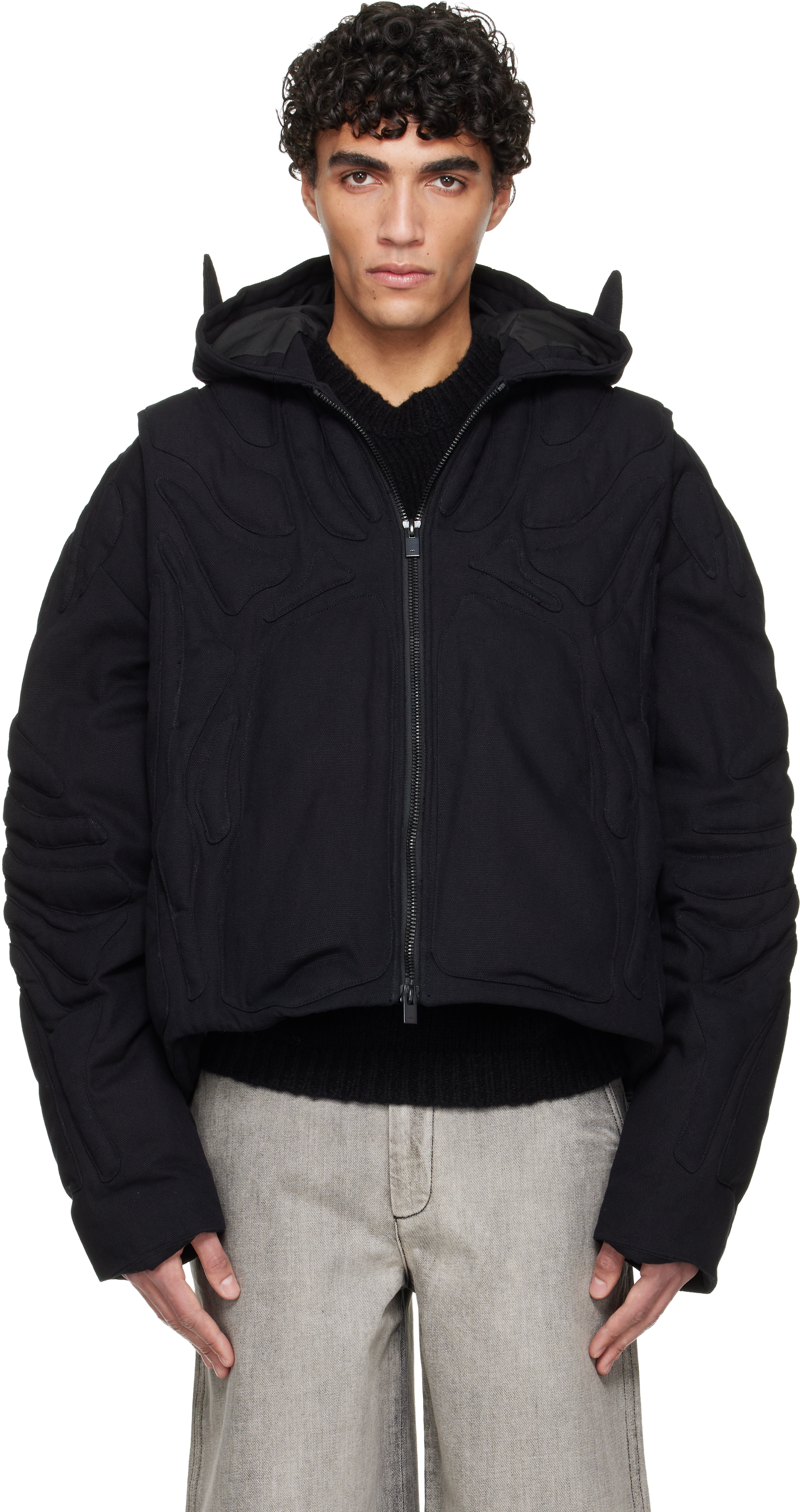 Black Vertebrae Jacket