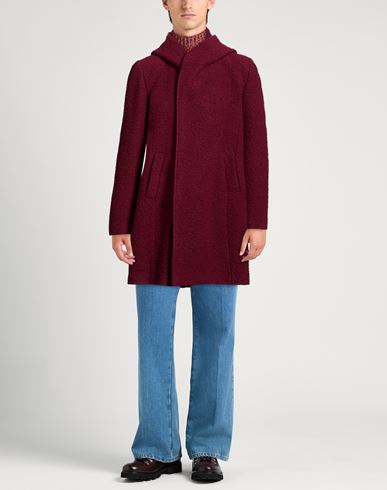 Man Coat Burgundy Size 40 Wool