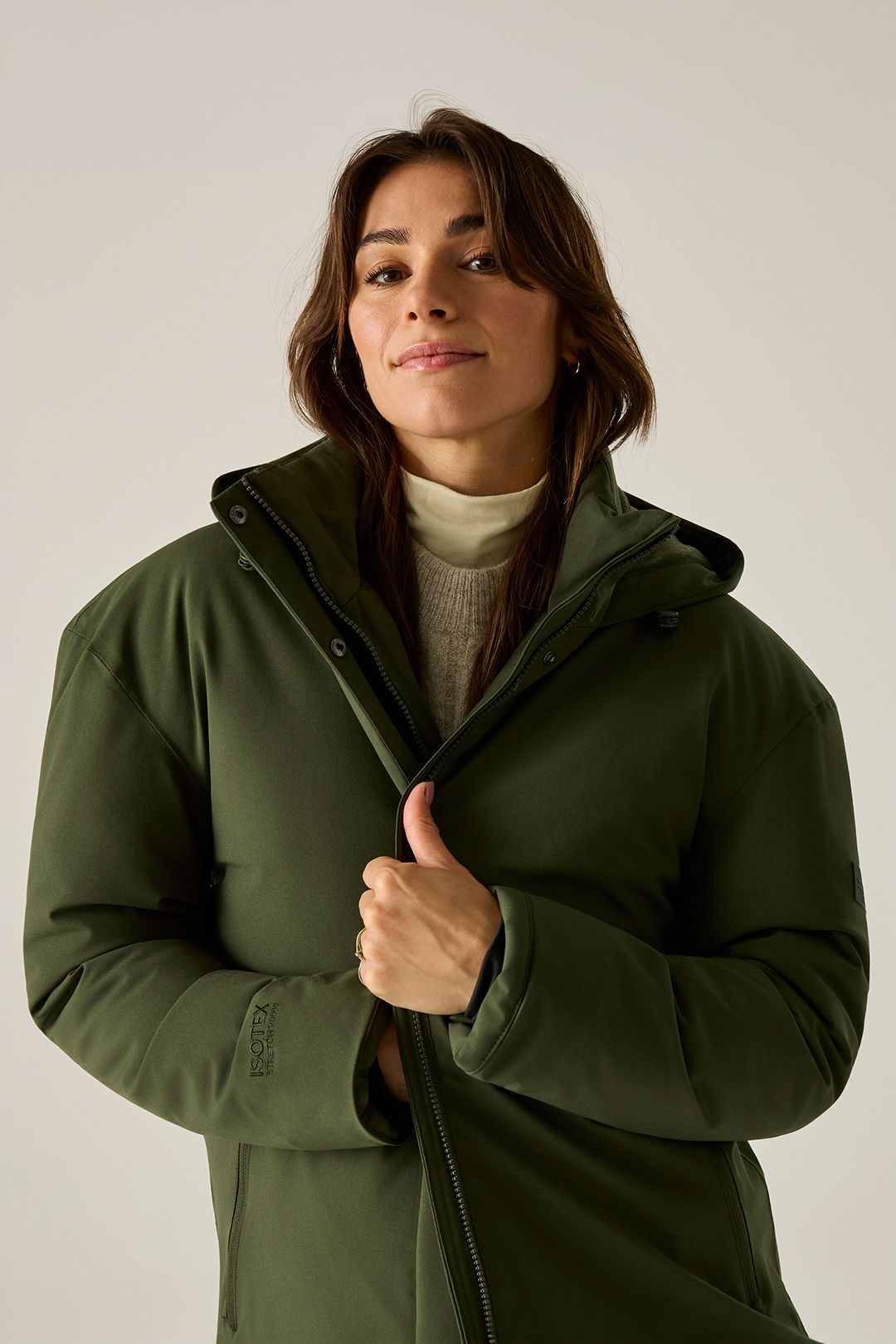 Regatta Women's Waterproof Hooded Janna Insulated Jacket in Khaki