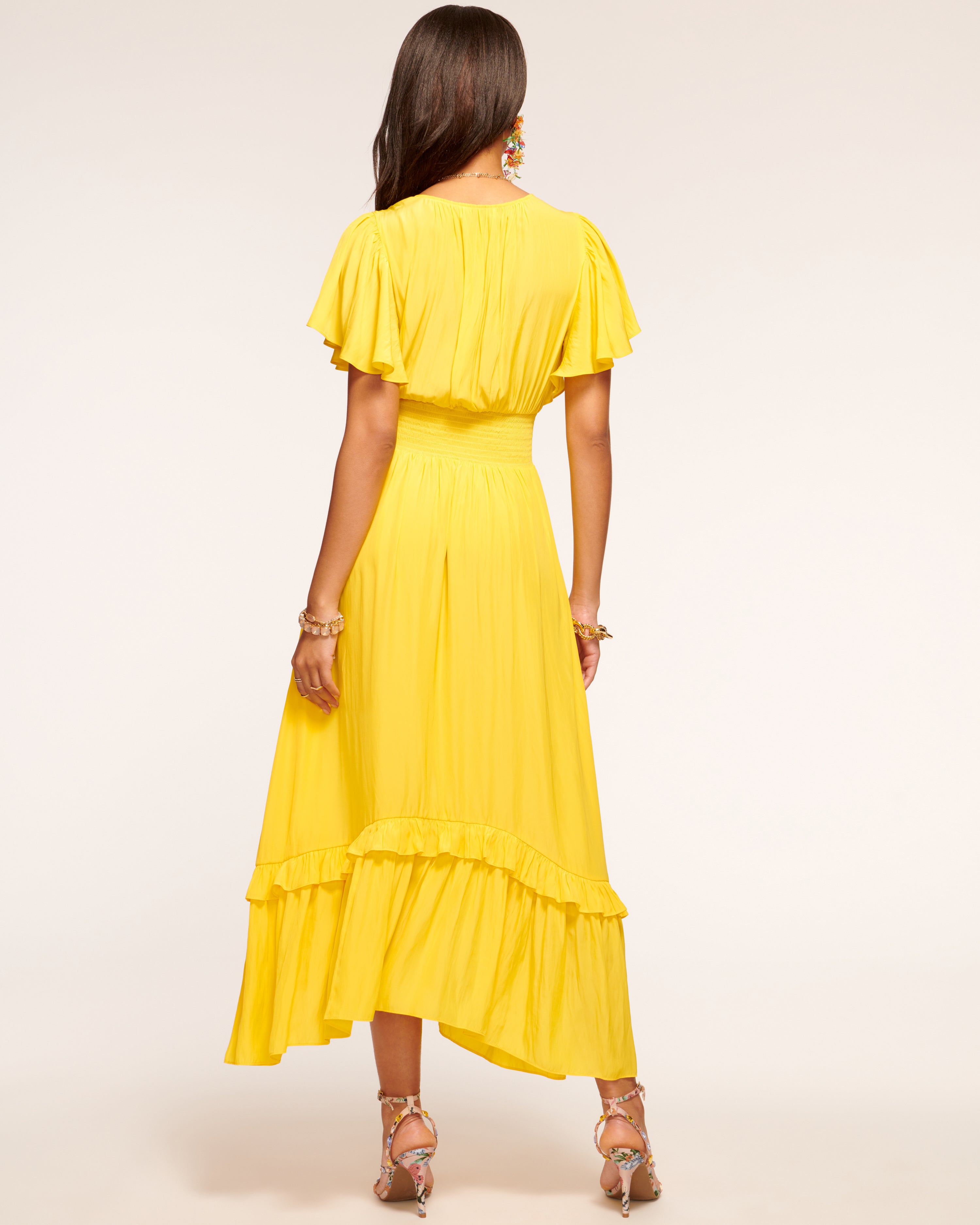 Joanie Short Sleeve Maxi Dress in Pink Petunia