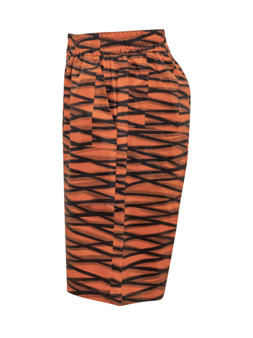 Orange Abstract Shorts
