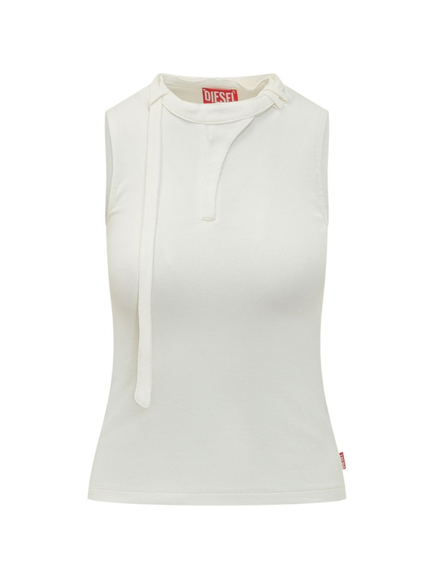Diesel - cotton tank top sleeveless round neck tie