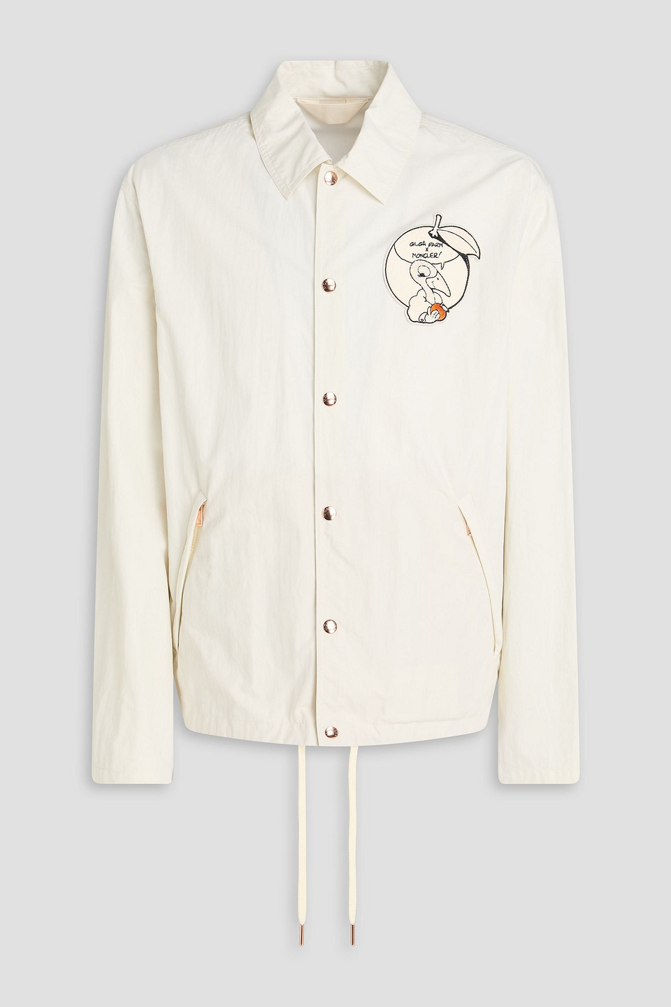 Satsuma appliquéd cotton-blend overshirt - White - 3