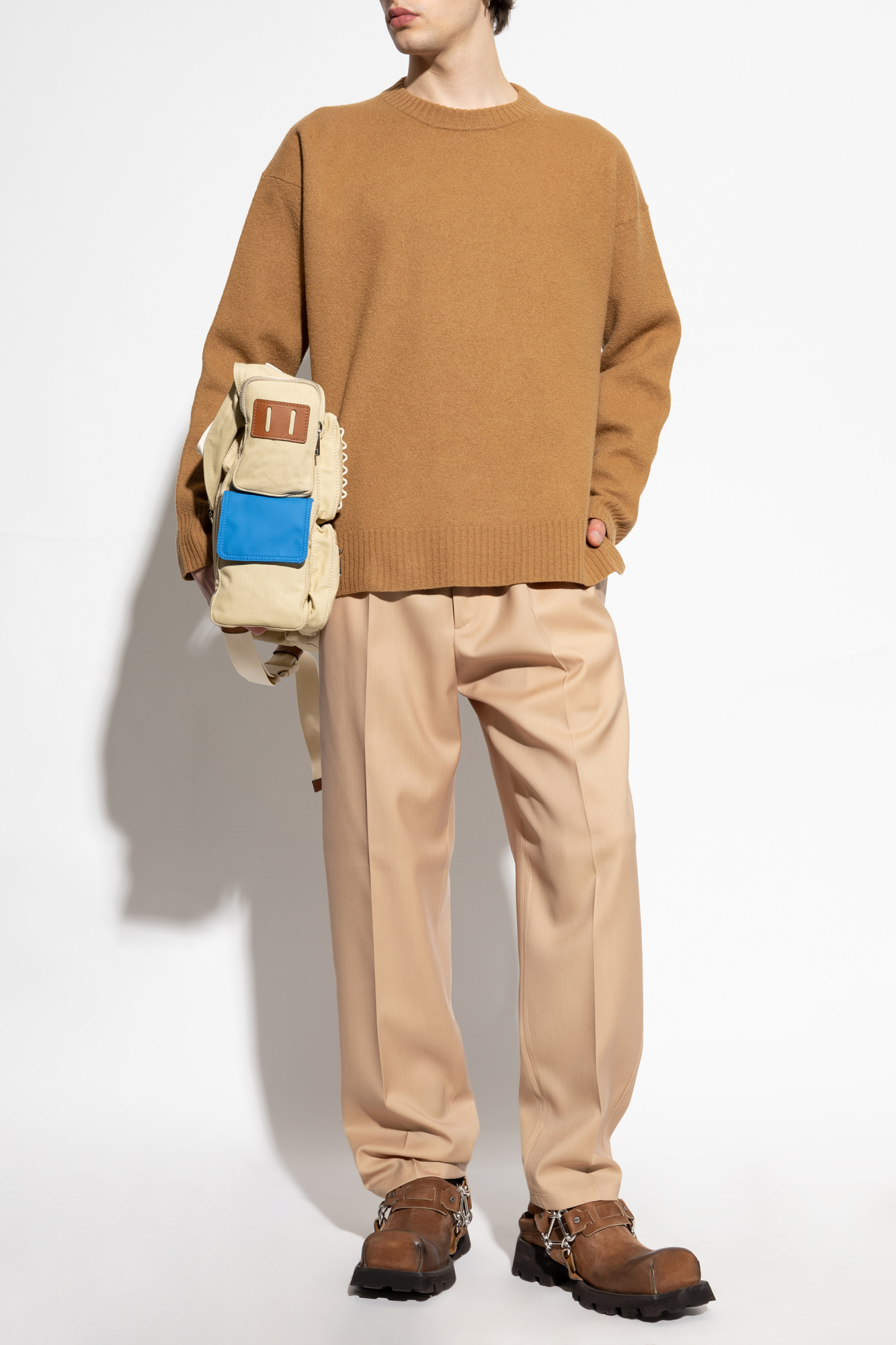 JIL SANDER Wool Sweater, Men's, Brown