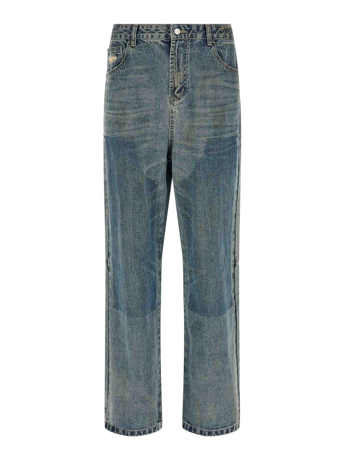 Double Knee Carpenter Jeans Blue Cotton - Men